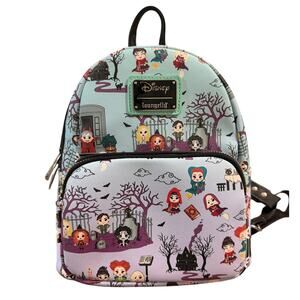 Disney Loungefly Hocus Pocus Mini Backpack Sanderson Sisters AOP